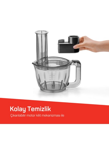 Çok Fonksiyonlu 1200W Çok Amaçlı Blender Seti Siyah Renkli