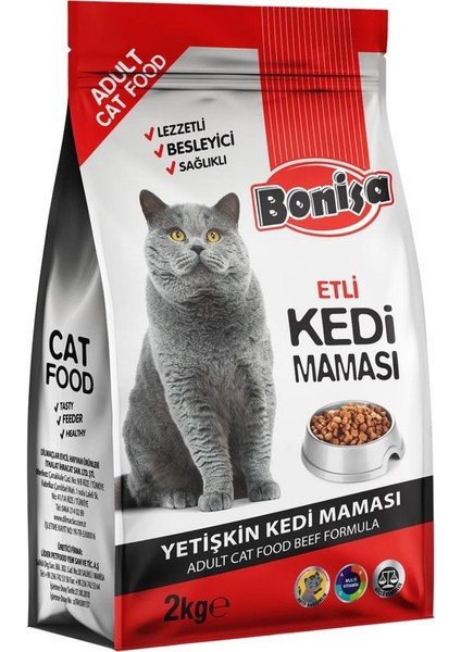 Yetişkin Kedi Maması - Bonisa - Etli - 2 kg