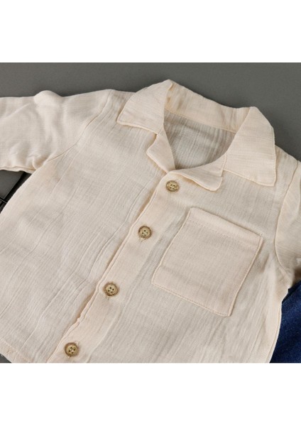 Aspanya Müslin Gömlekli Kot Pantolonlu 2'li Erkek Takım modelleri