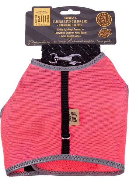 Havalı Dokuma Kedi Göğüs & Gezdirme Takımı Pembe 1*25-35 cm fiyatları