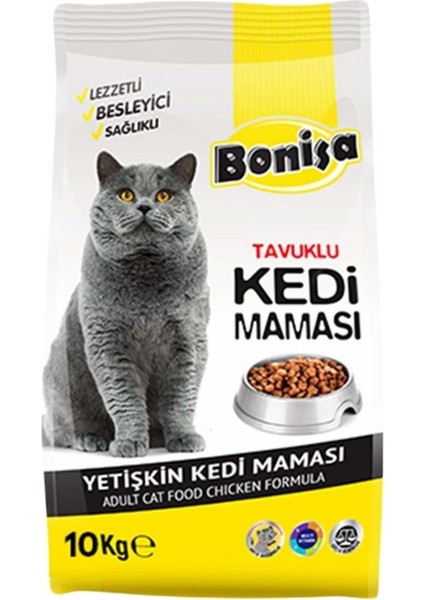 Yetişkin Kedi Maması - Bonisa - Tavuklu - 10 kg