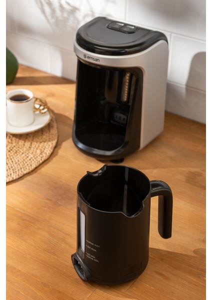 Sütlü Türk Kahvesi Makinesi, Pratik ve Şık Siyah Renkli Kahve Keyfi fırsatları