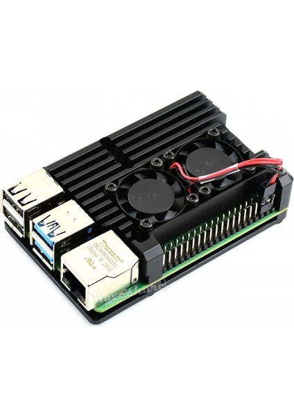Raspberry Pi 4 Için Alüminyum Kasa ve Dual Soğutma Fanı modelleri
