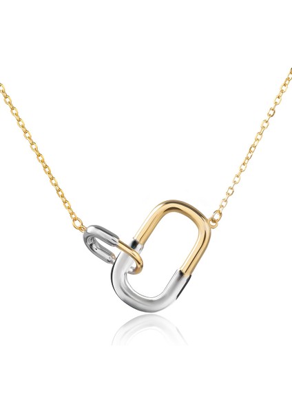 Altın Bağlantı Detaylı 925 Ayar Gümüş Kolye 136 fırsatları