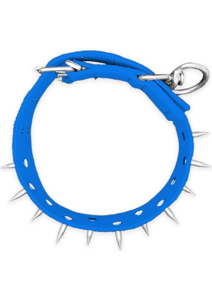 Dokuma Çivili Köpek Boyun Tasması - 5*80 cm - Mavi modelleri