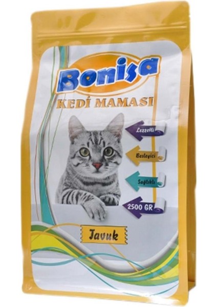 Yetişkin Kedi Maması - Bonisa - Tavuklu - 2.5 kg