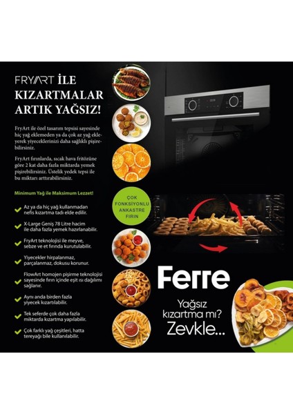 Fryart Lorıa Vitroseramik Elektrikli Sessiz Beyaz Ankastre Set (D081 -Sa + MS261 + XE64CB ) fırsatları