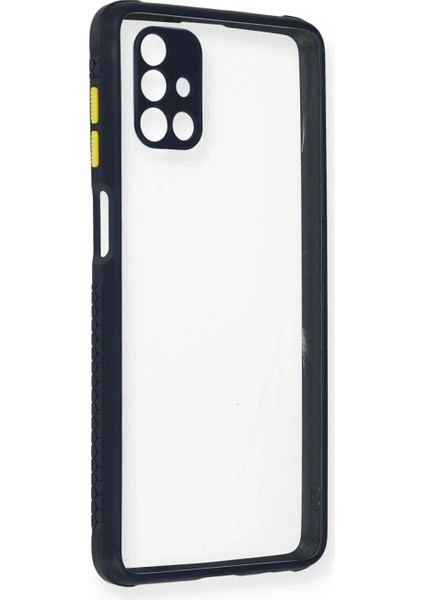 Samsung Galaxy M51 Kılıf Miami Şeffaf Silikon - Lacivert