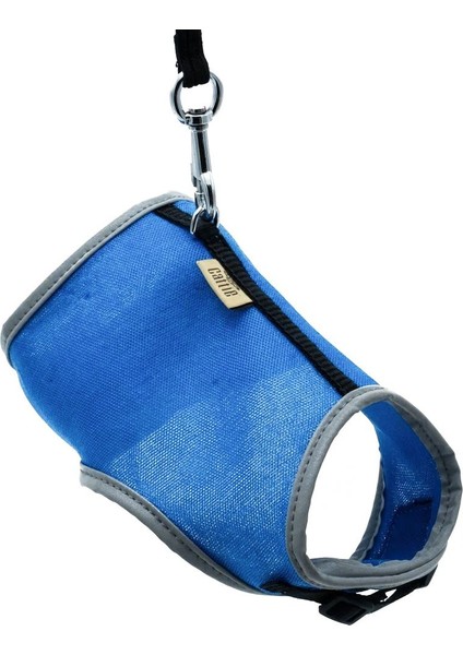 Havalı Dokuma Kedi Göğüs & Gezdirme Takımı Royal Mavi 1*25-35 cm