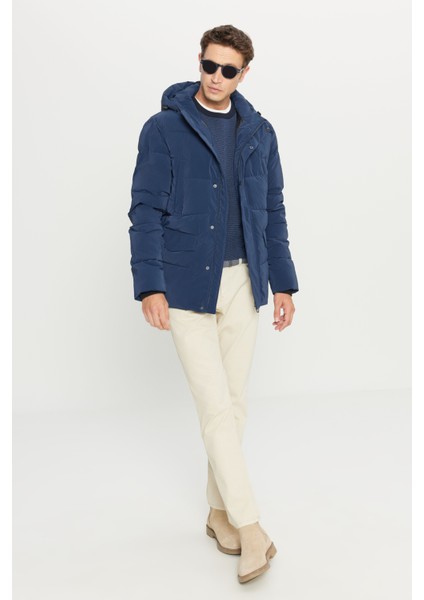 Standart Fit Normal Kesim Dik Yaka Kapüşonlu Kapak Cepil Kaban fiyatları