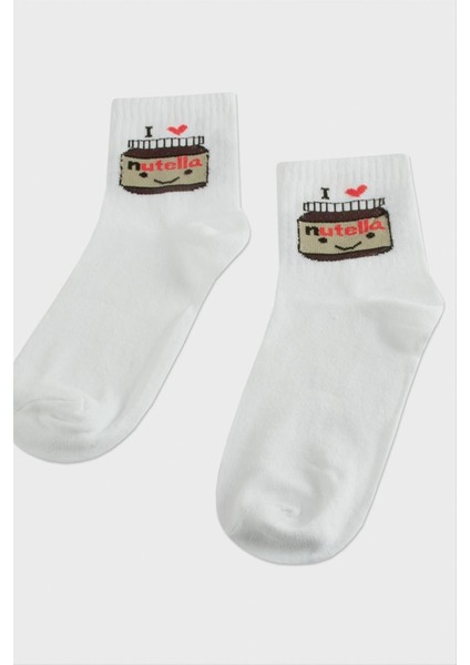 Zengezur Çikolata Kolej Çorap 8X28-BEYAZ