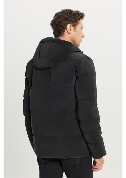 Standart Fit Normal Kesim Dik Yaka Kapüşonlu Kapak Cepil Kaban indirimleri