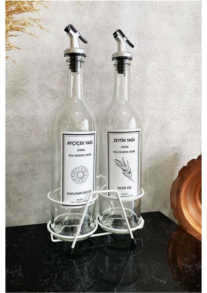 Şeffaf 750 ml Standlı Akıtıcılı Yağlık, Sade ve Şık Tasarım. modelleri