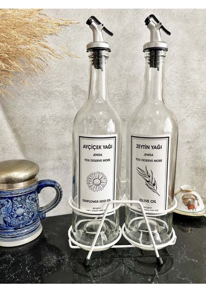 Şeffaf 750 ml Standlı Akıtıcılı Yağlık, Sade ve Şık Tasarım. fırsatları