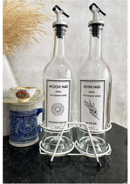 Şeffaf 750 ml Standlı Akıtıcılı Yağlık, Sade ve Şık Tasarım. indirimleri