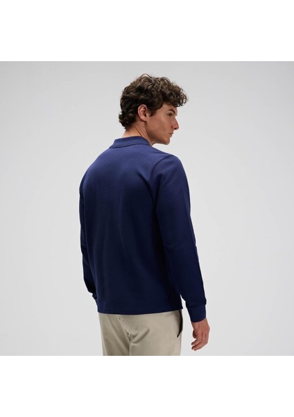 EM582-NV Erkek Polo Yaka Sweatshirt - Lacivert fiyatları
