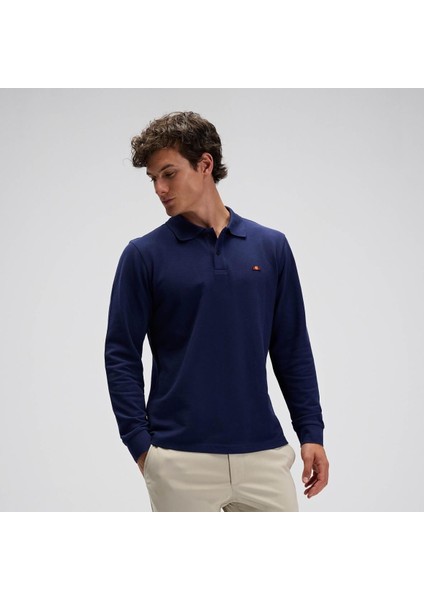 EM582-NV Erkek Polo Yaka Sweatshirt - Lacivert modelleri