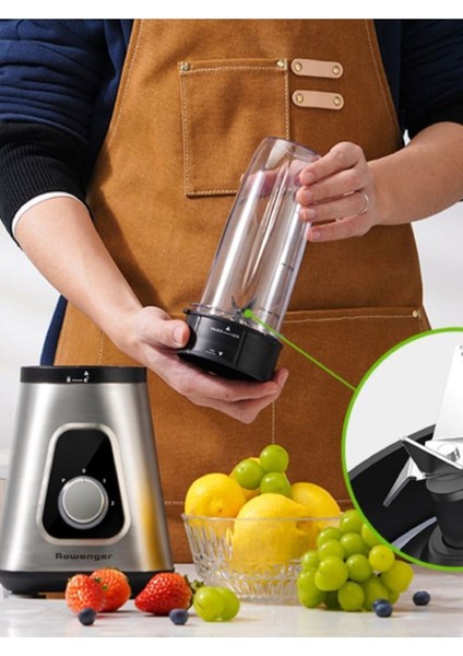 Iki Fonksiyonlu Inox Cam Hazneli 1.5l Smoothie ve Kişisel Blender, 600ML Kapasite fırsatları