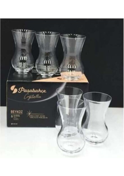 Beykoz Çay Bardağı 64031-6 Adet, Kutulu, Şeffaf, Zarif Tasarım