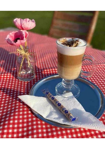 6'lı Yuvarlak Paslanmaz Çelik Tepsi, 22CM, Çay ve Kahve Sunum Için Mükemmel Set fiyatları