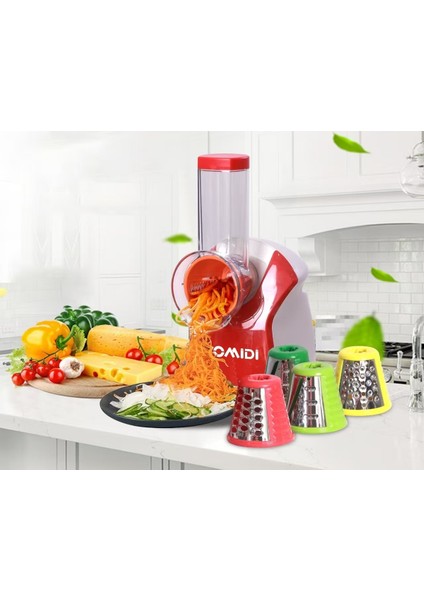 Kırmızı Çok Fonksiyonlu Otomatik Doğrayıcı ve Dilimleyici Makine indirimleri