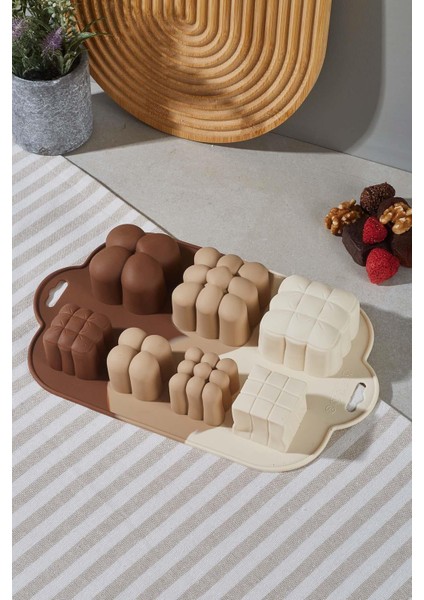 Yumuşak Silikon Kek Kalıbı, Gri, Pratik ve Sağlam, Mutfakta Ideal Kullanım