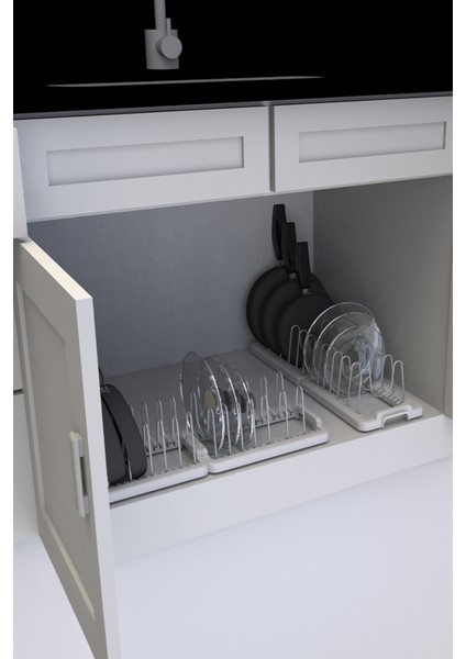 Beyaz ve Siyah Renklerde Mutfak Tencere Kapağı Tutucu, Pratik ve Şık Tasarım fırsatları