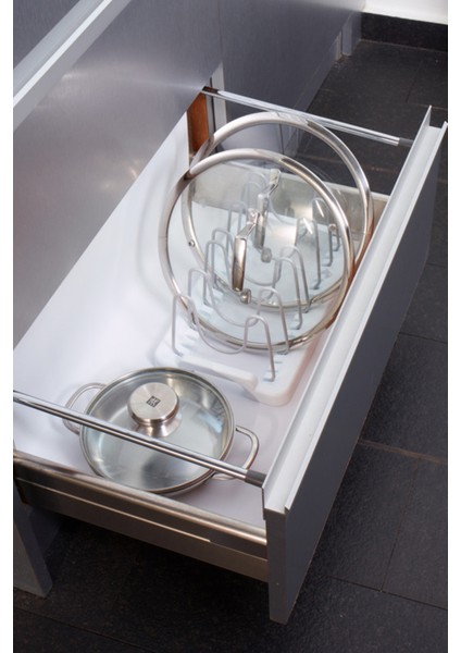 Beyaz ve Siyah Renklerde Mutfak Tencere Kapağı Tutucu, Pratik ve Şık Tasarım indirimleri