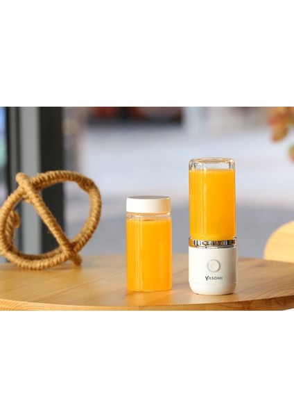 Kablosuz Taşınabilir Cam El Blenderi, Beyaz, Güçlü ve Pratik Kullanım