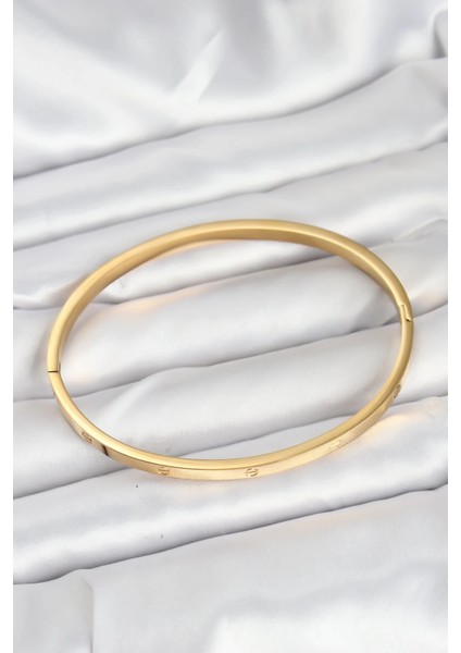 Bfs 316L Çelik Gold Renk 65 mm Ince Kadın Kelepçe Bileklik fiyatları