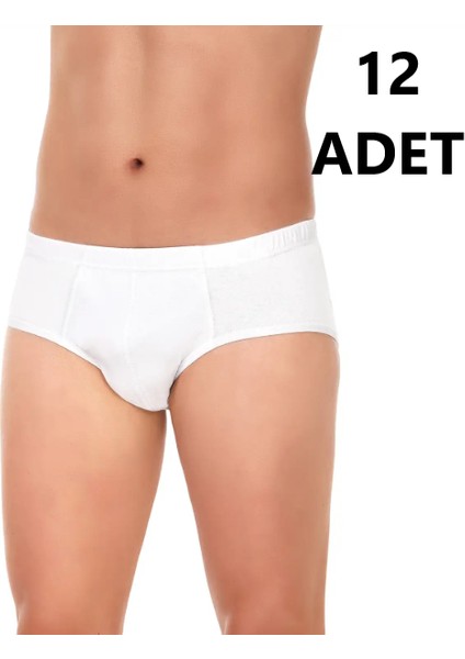 Inci Yıldız Erkek Slip-Külot - 12 Adet - Beyaz