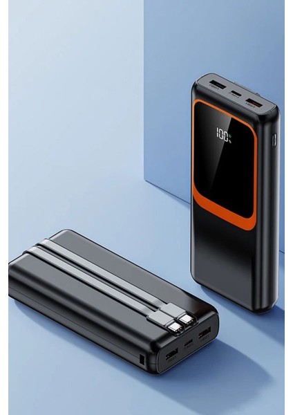 20.000 Mah Hızlı Şarj Pd 22.5W Powerbank Lightning Type-C Çıkışlı Dijital Göstergeli Kendinden Kablo fiyatları