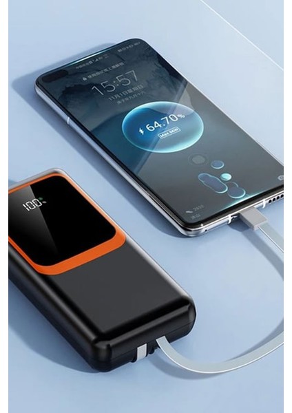 20.000 Mah Hızlı Şarj Pd 22.5W Powerbank Lightning Type-C Çıkışlı Dijital Göstergeli Kendinden Kablo fırsatları