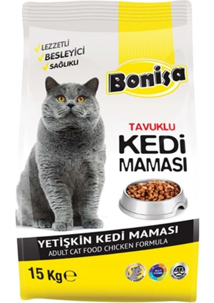 Yetişkin Kedi Maması - Bonisa - Tavuklu - 15 kg