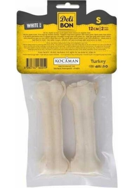 Deri Pres Kemik Köpek Ödülü Beyaz 12 cm (2'li) fiyatları