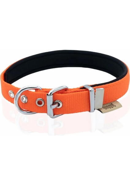 Doggie Konfor Dokuma Boyun Tasması Turuncu 2.0*35-40 cm (DSBT-2010 M)