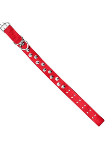 Dokuma Çivili Köpek Boyun Tasması - 5*80 cm - Kırmızı fiyatları