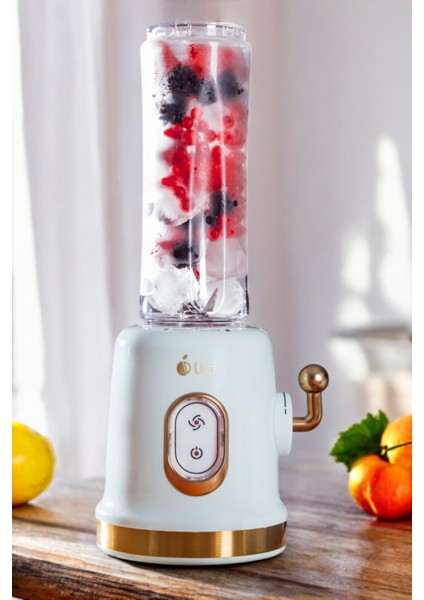 Yeşil Çift Şişeli Smoothie Blender, Güçlü ve Pratik Mutfak Aracı