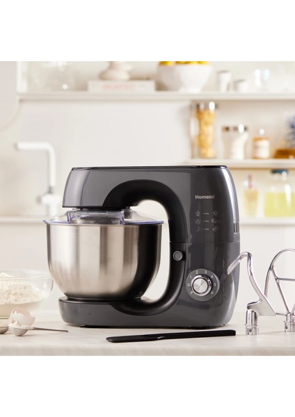 5.2 Lt Profashion Stand Mikser ve Hamur Yoğurma Makinesi, 3 Karıştırıcı, 6 Hız Gri fiyatları
