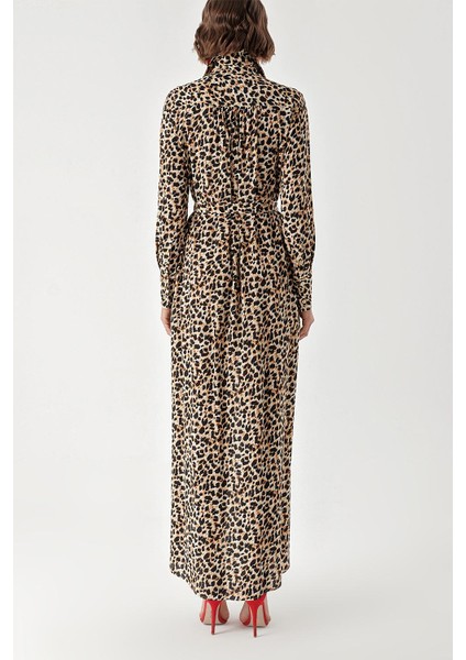 Siyah Hardal Büzgü Detaylı Gömlek Elbise 94299 fırsatları