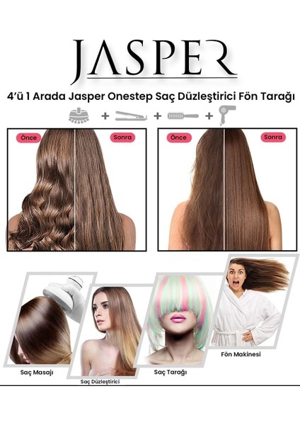 Siyah Saç Şekillendirici ve Düzleştirici Fön Tarağı 1200W fiyatları