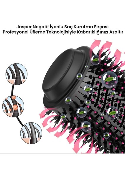 Siyah Saç Şekillendirici ve Düzleştirici Fön Tarağı 1200W modelleri