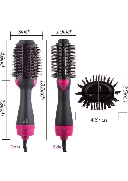 Siyah Saç Şekillendirici ve Düzleştirici Fön Tarağı 1200W indirimleri