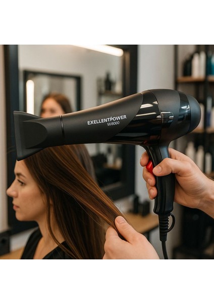 Siyah Exellent W6400 Fön Makinesi, Şık ve Güçlü Saç Kurutma Cihazı modelleri