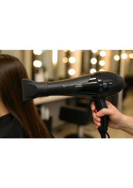 Siyah Exellent W6400 Fön Makinesi, Şık ve Güçlü Saç Kurutma Cihazı fırsatları