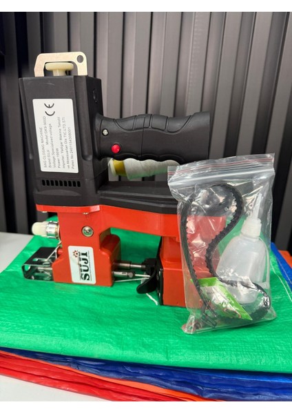 Turuncu Renkli Uygun Fiyatlı Çuval Ağzı Kablo Dikiş Makinası