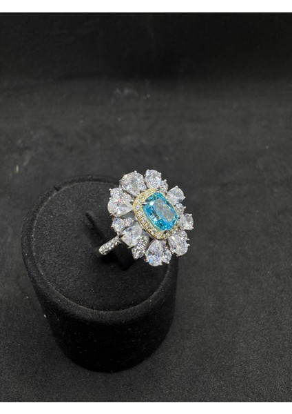 Ithal Aquamarın Taşlı Kadın Gümüş Yüzük fiyatları