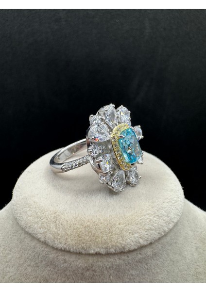 Ithal Aquamarın Taşlı Kadın Gümüş Yüzük fırsatları