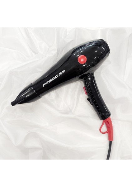3000 W Salon Profesyonel Fön Makinesi, Siyah, Güçlü ve Şık Tasarım