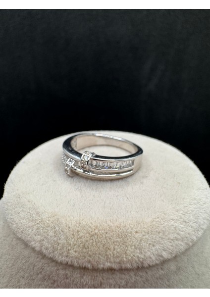 Ithal Yarım Diskli Asimetrik Minimal Kadın Gümüş Yüzük modelleri